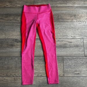 Outdoor Voices Tech Sweat Zoom 7/8 Leggings Pink Red Sz XS
